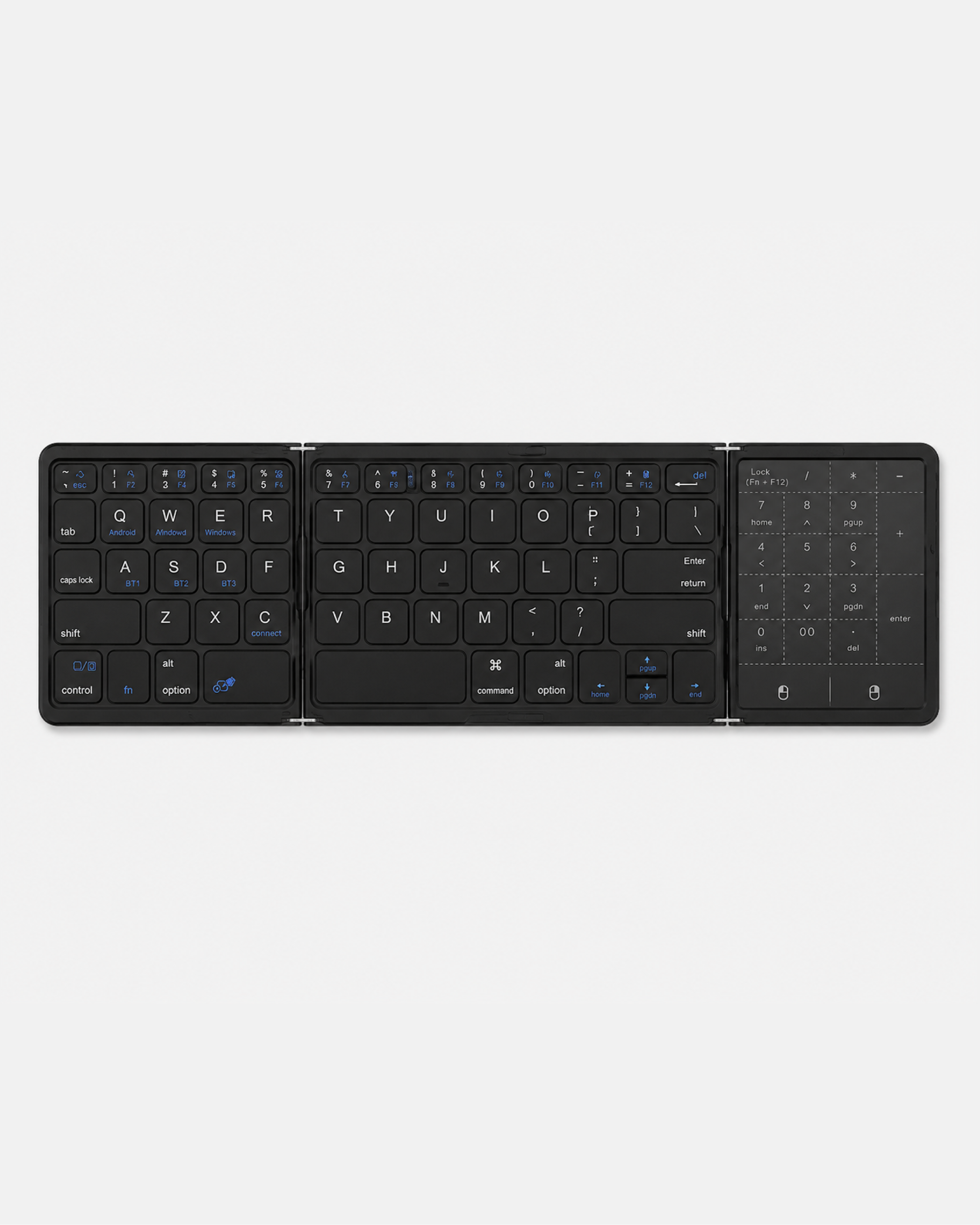Foldable Bluetooth Keyboard with Touchpad